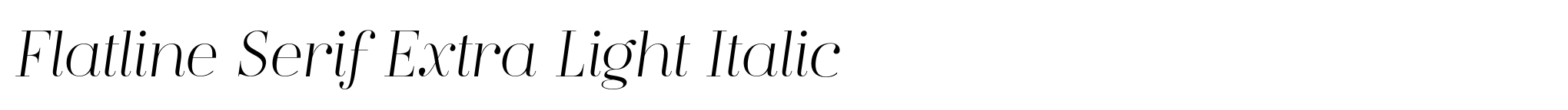 Flatline Serif Extra Light Italic image